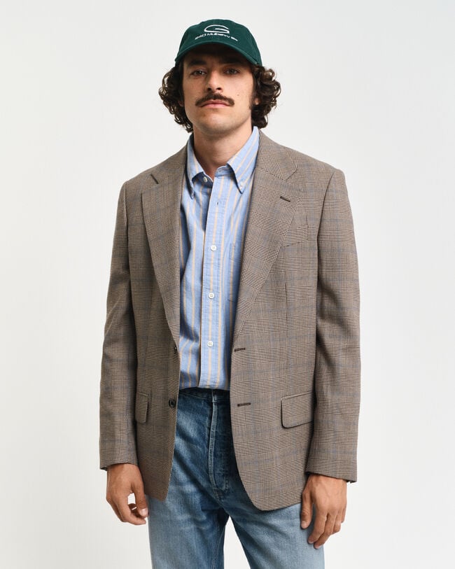 Relaxed Fit blazer met Glen-ruitmotief