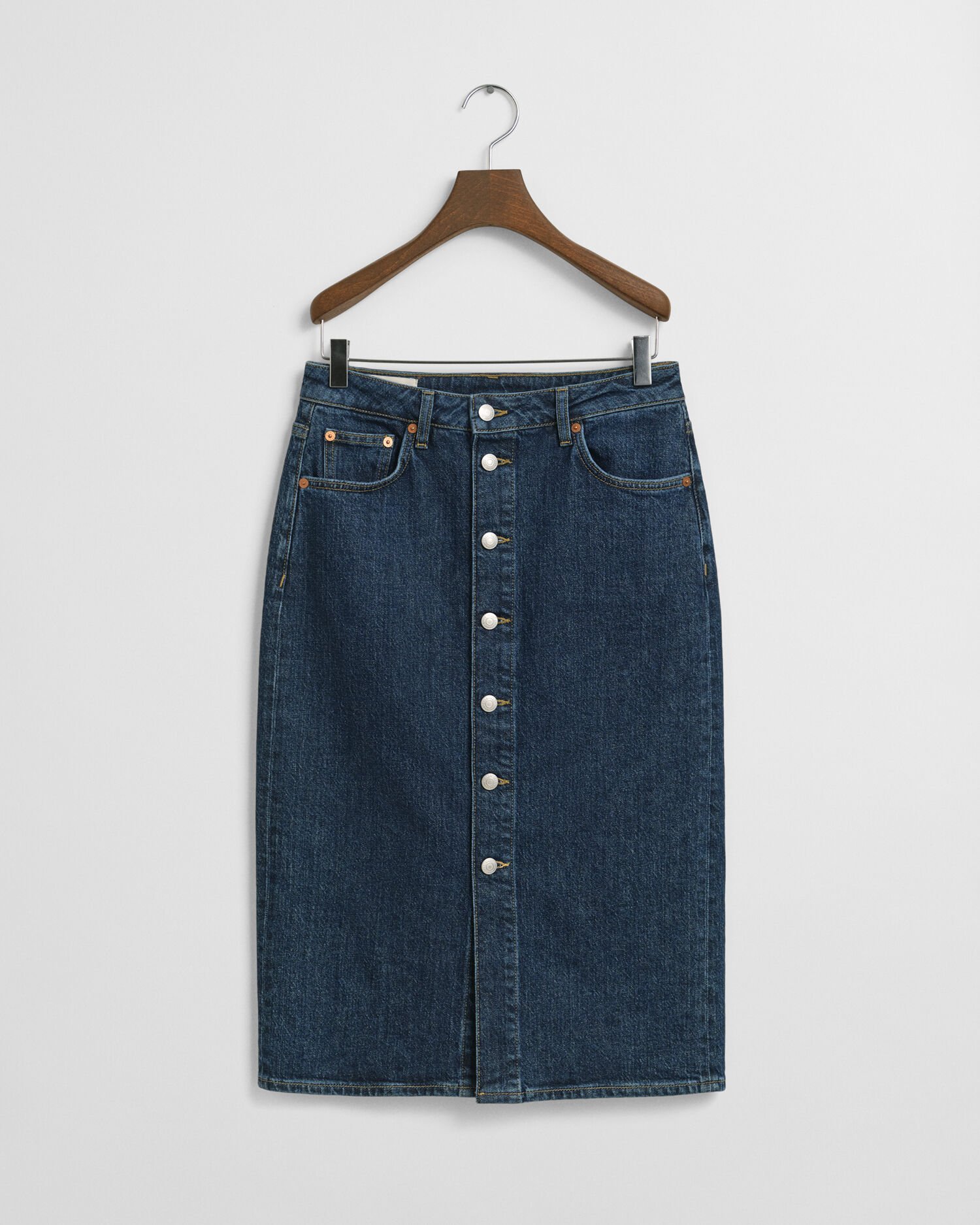 Denim minirok met knopen