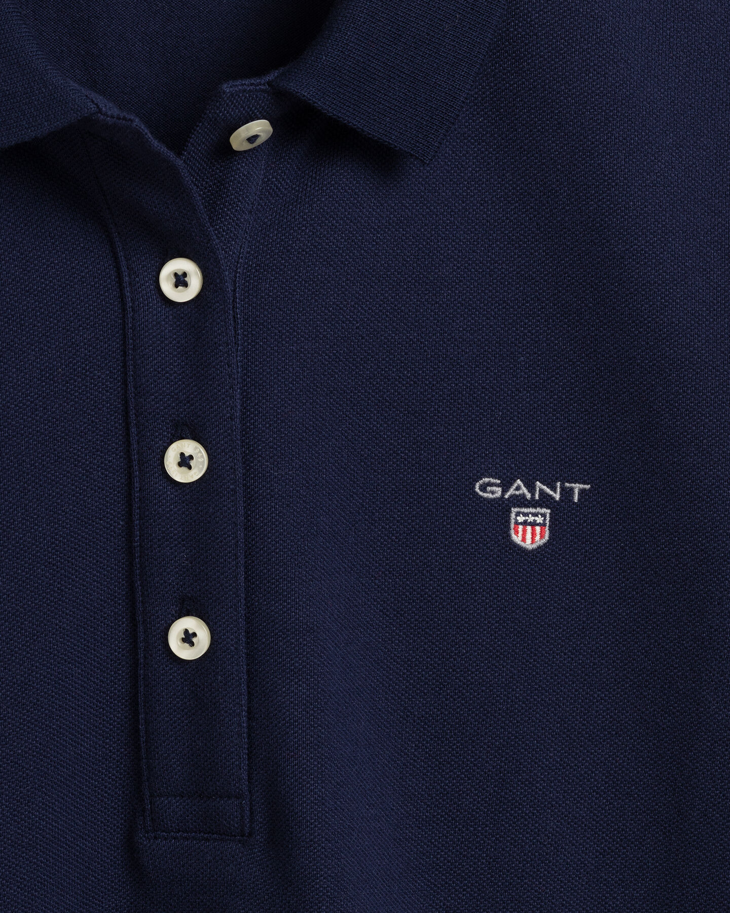 Original piqué poloshirt met lange mouwen