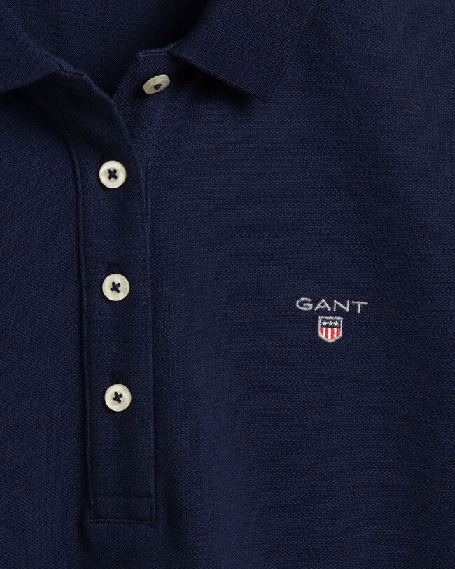 Original piqué poloshirt met lange mouwen