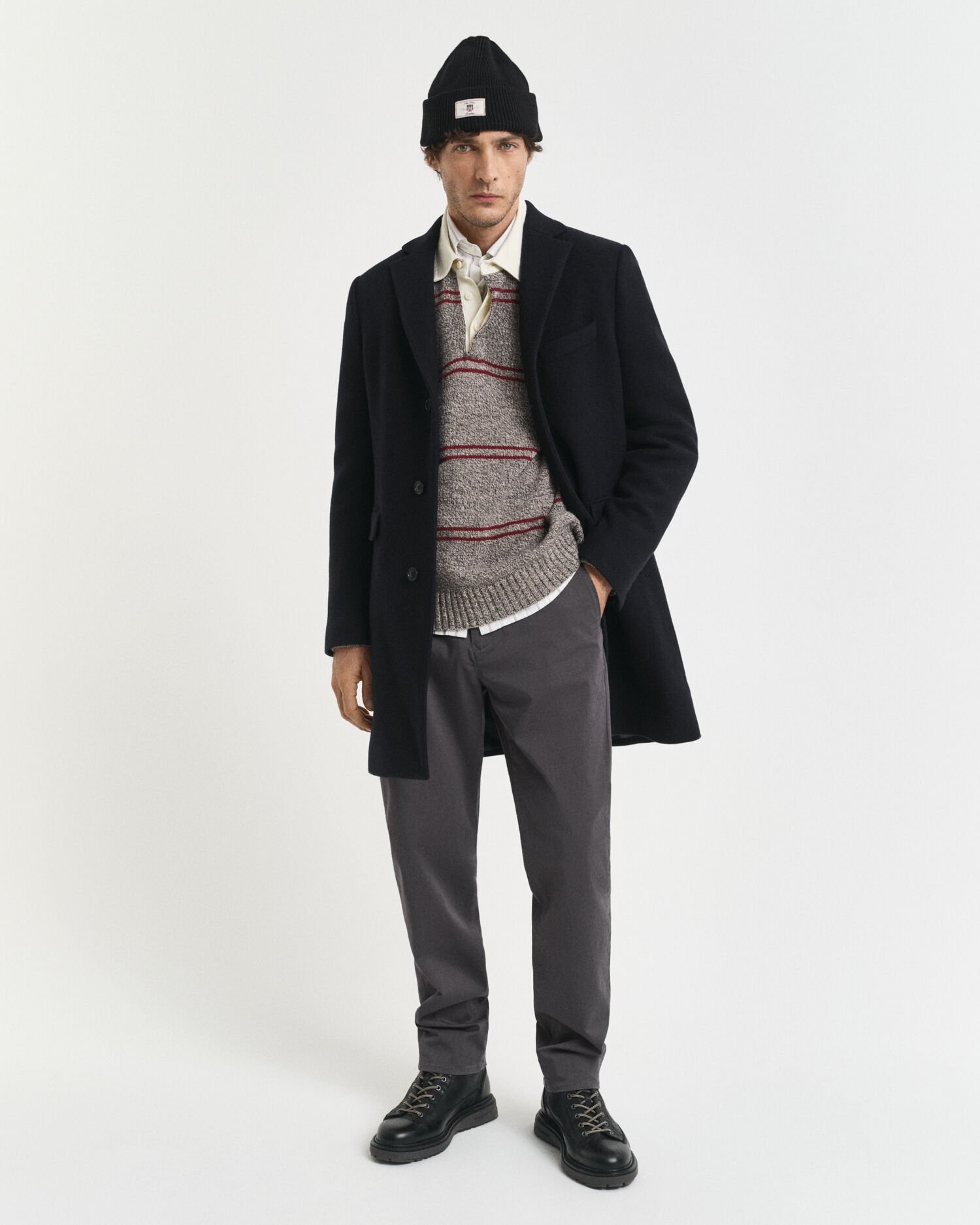 Regular Fit chino van keperstof