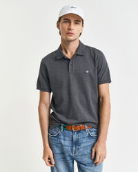 Slim Fit Shield piqué poloshirt