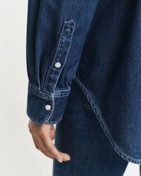 Relaxed Fit denim overhemd met zak