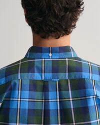 Regular Fit popeline overhemd met groot ruitpatroon