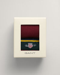 Set van twee paar gestreepte sokken in cadeauverpakking