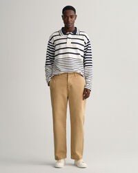 Straight Fit chino van keperstof
