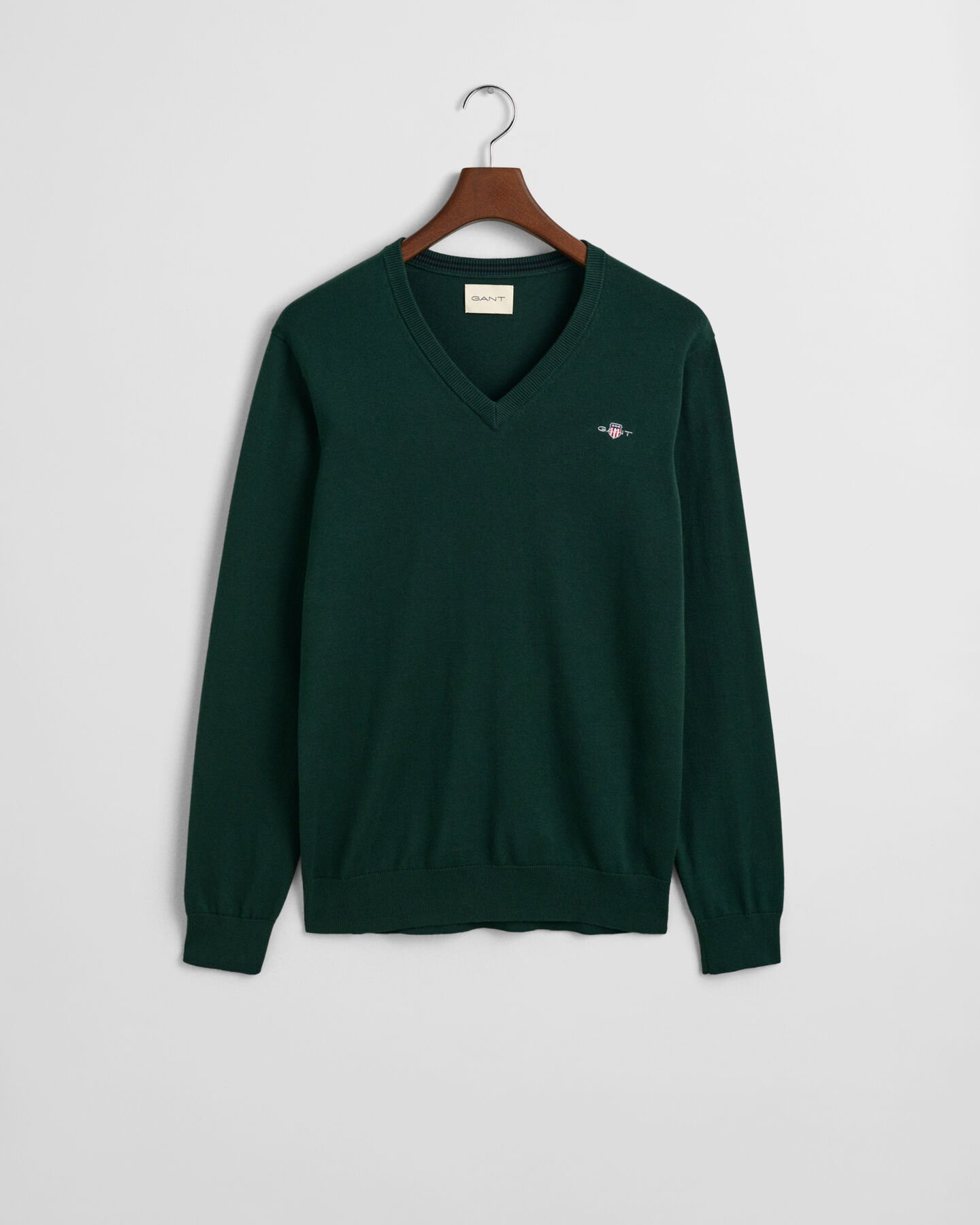 Klassieke sweater van katoen met V-hals