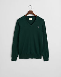 Klassieke sweater van katoen met V-hals