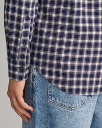 Regular Fit flanellen overhemd met kleine Schotse ruit