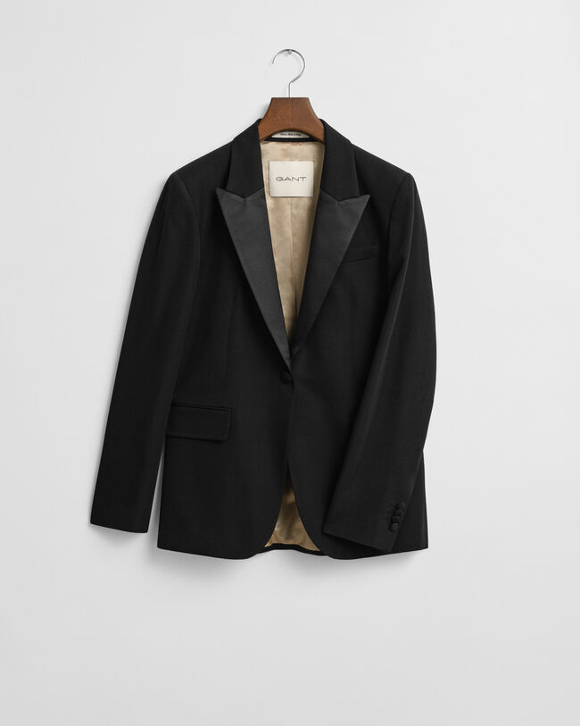 Regular Fit smokingblazer van wolmix