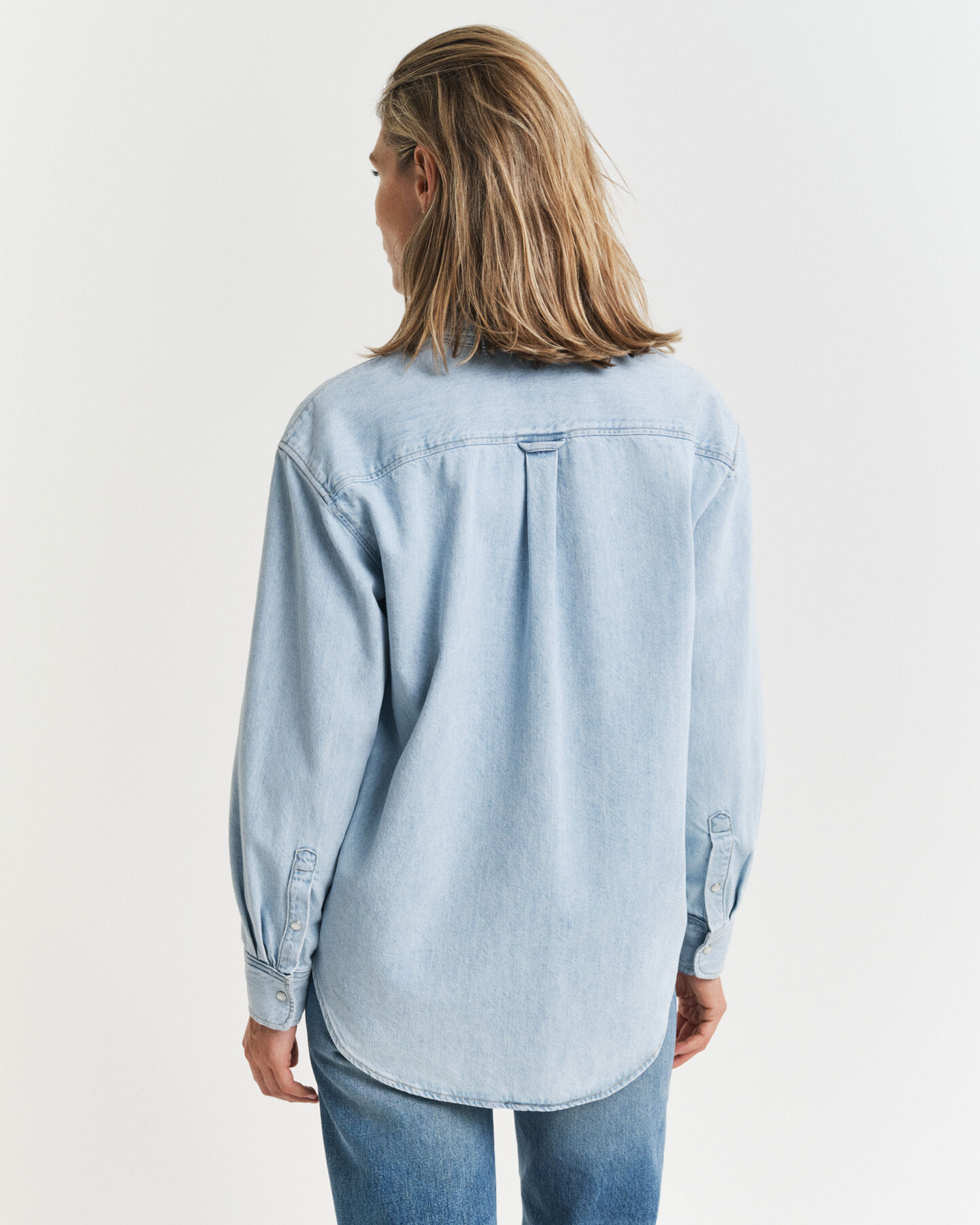 Relaxed Fit Pocket Detail denim overhemd