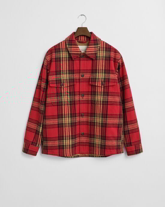 Relaxed Fit gewatteerd overshirt met ruitje