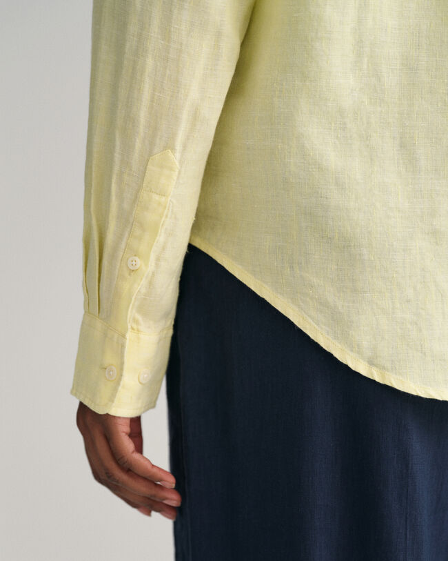 Regular Fit chambray overhemd van linnen