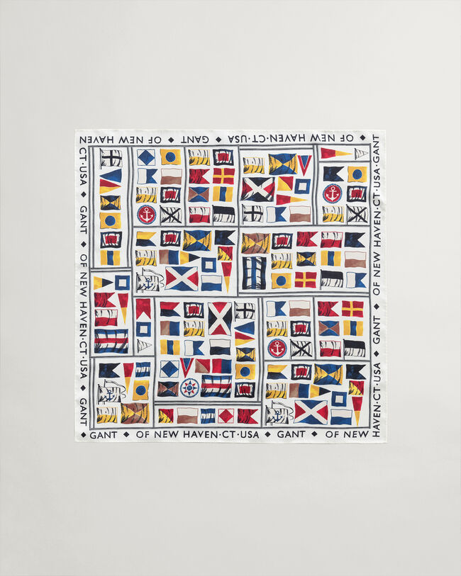 Zijden sjaal met Flag-print