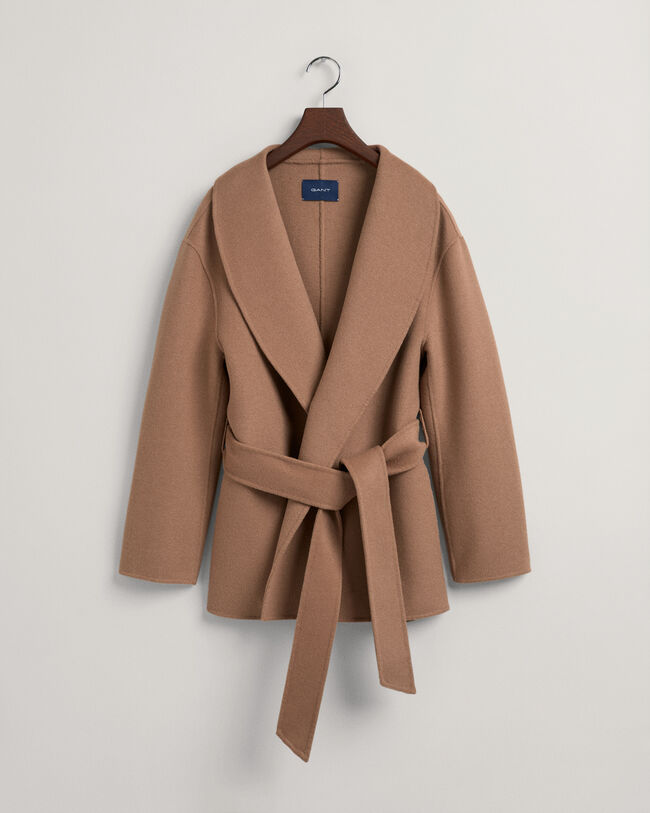 Met de hand gestikte blazer met ceintuur