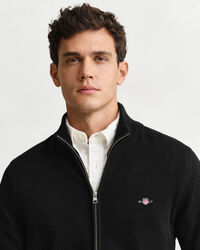 Casual vest van katoen met ritssluiting