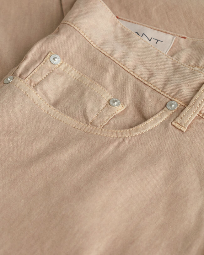 Slim Fit jeans van katoen en linnen