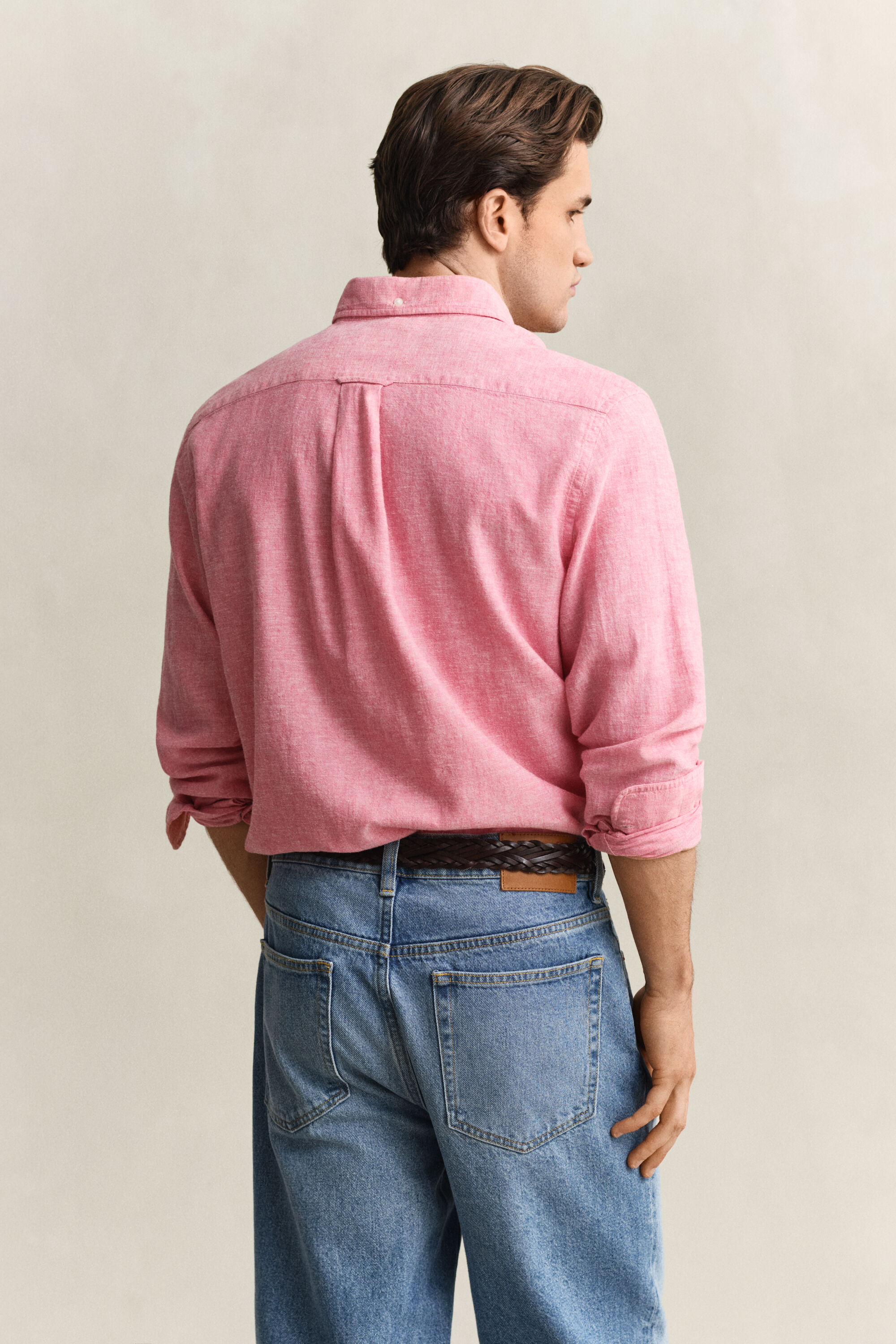 Overoverhemd van linnenmix