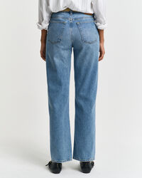 Rigid jeans met rechte pijpen