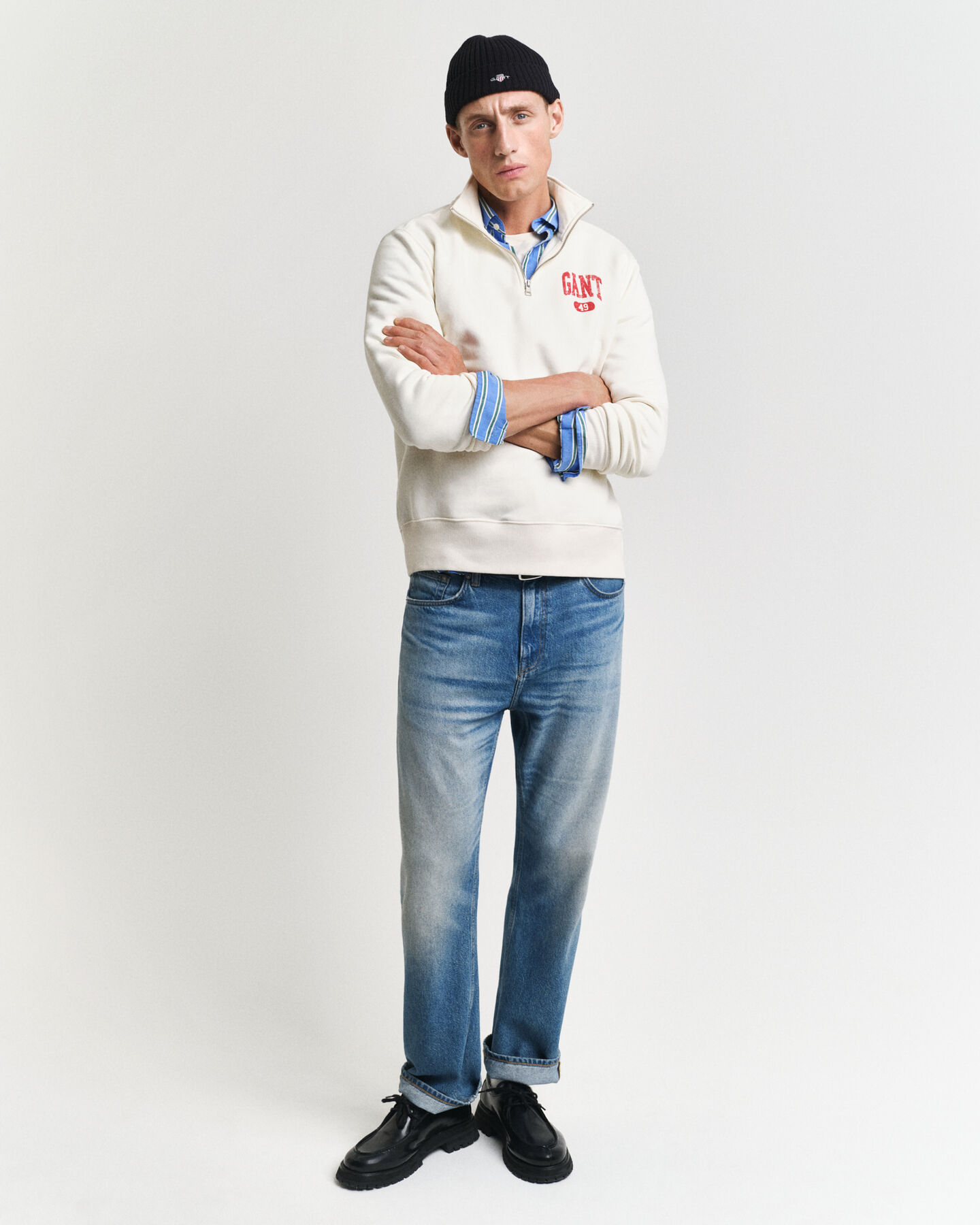 GANT 49 Arch Graphic sweatshirt met korte rits