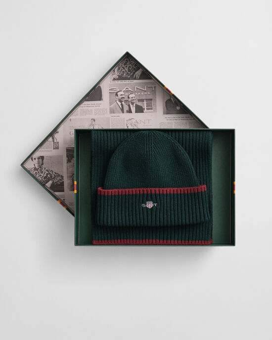 Essential cadeauset met beanie en sjaal