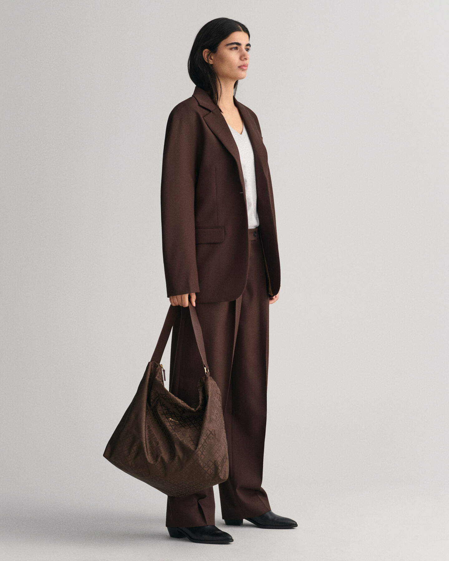 G Patterned grote schoudertas