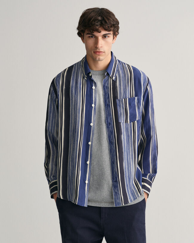 Relaxed Fit zijden overhemd met print