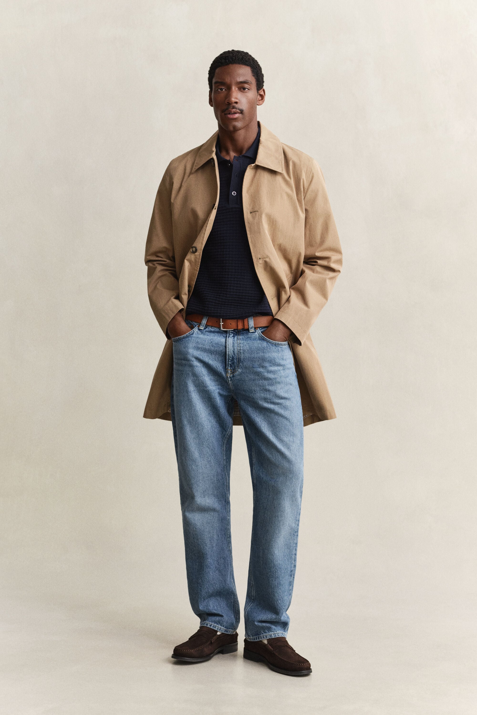 Polosweater met textuur