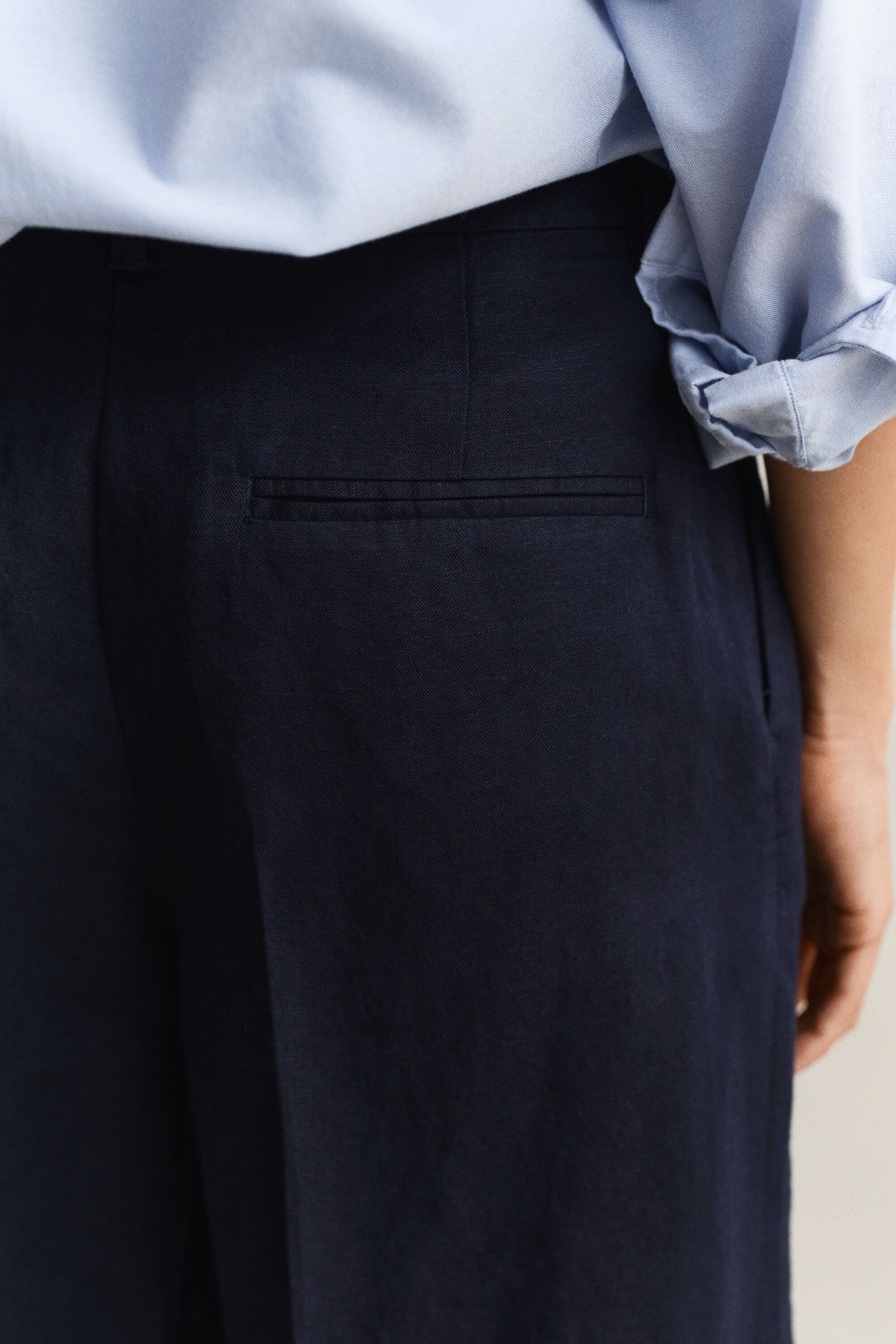 Geklede short van linnenmix