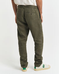 Relaxed Fit linnen broek met trekkoordje