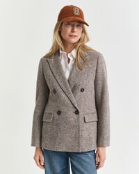 Regular Fit wollen blazer met textuur