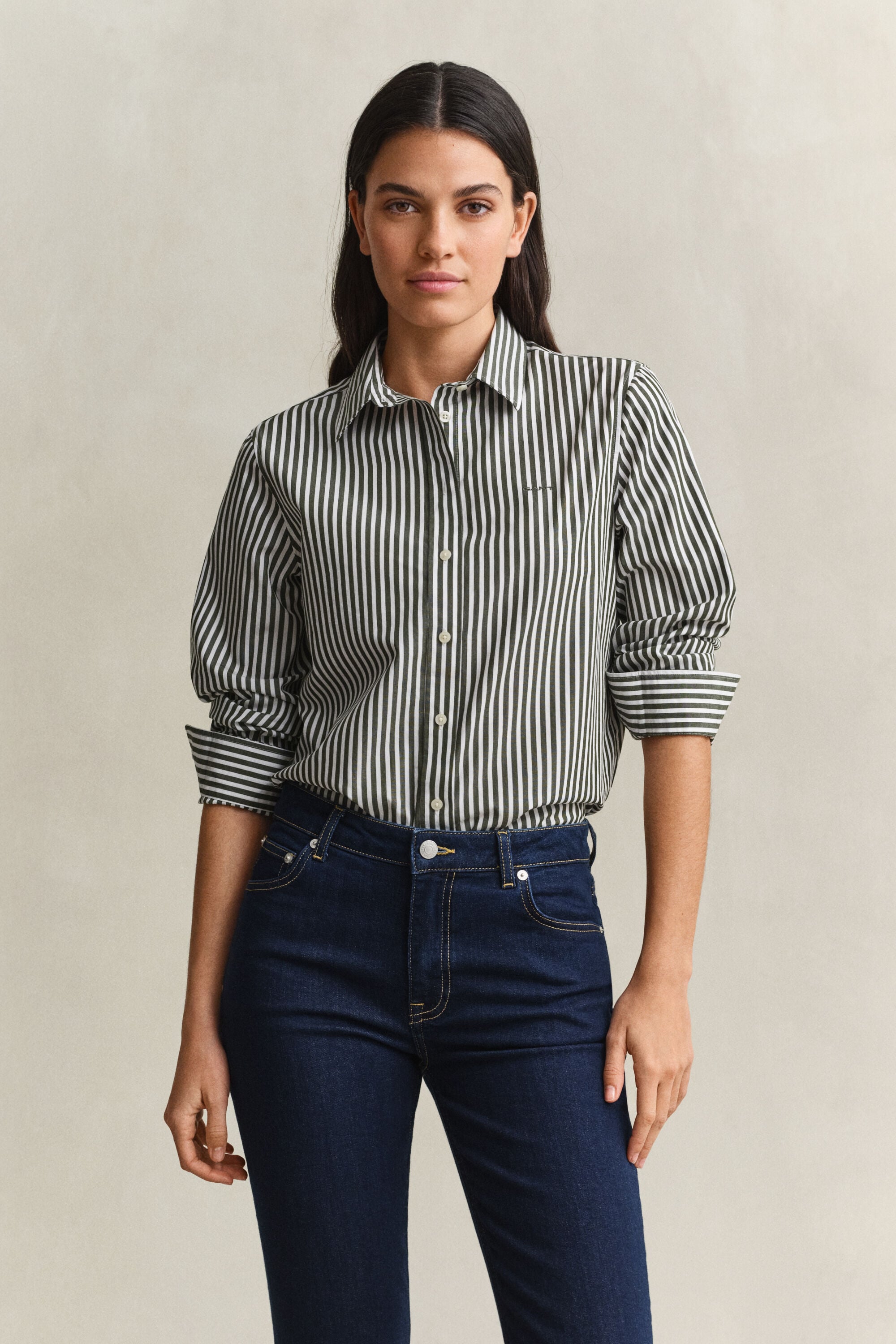 Regular Fit Classic gestreept overhemd van poplin