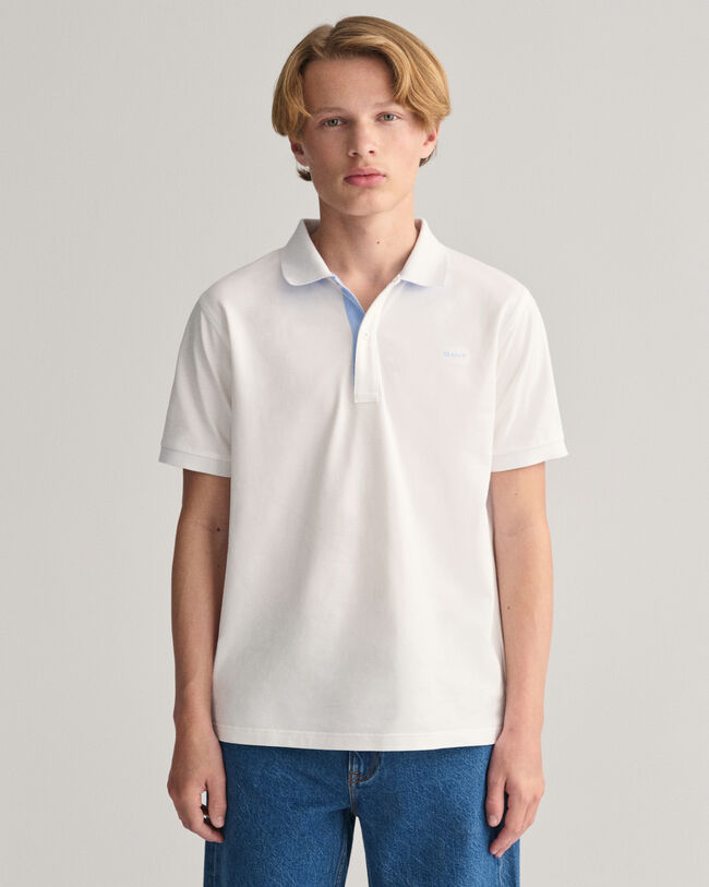 Teens Contrast piqu&eacute; poloshirt