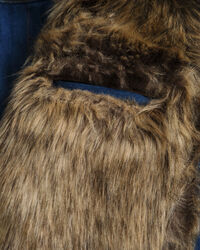 Wrangler x GANT denim jack met nepbont