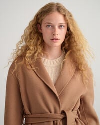 Met de hand gestikte blazer met ceintuur