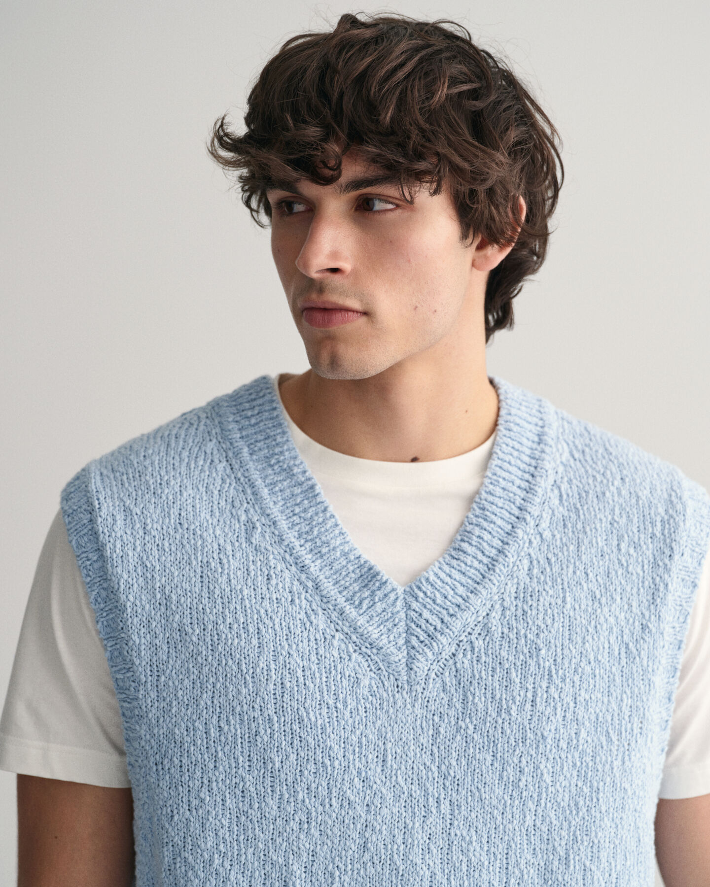 Slub Textured katoenen spencer