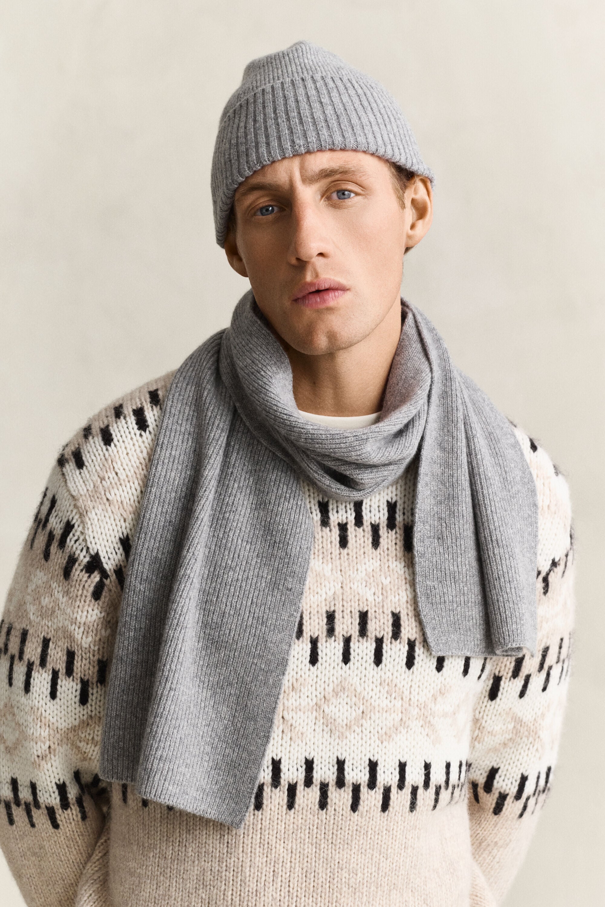 Cadeauset met kasjmier sjaal en beanie