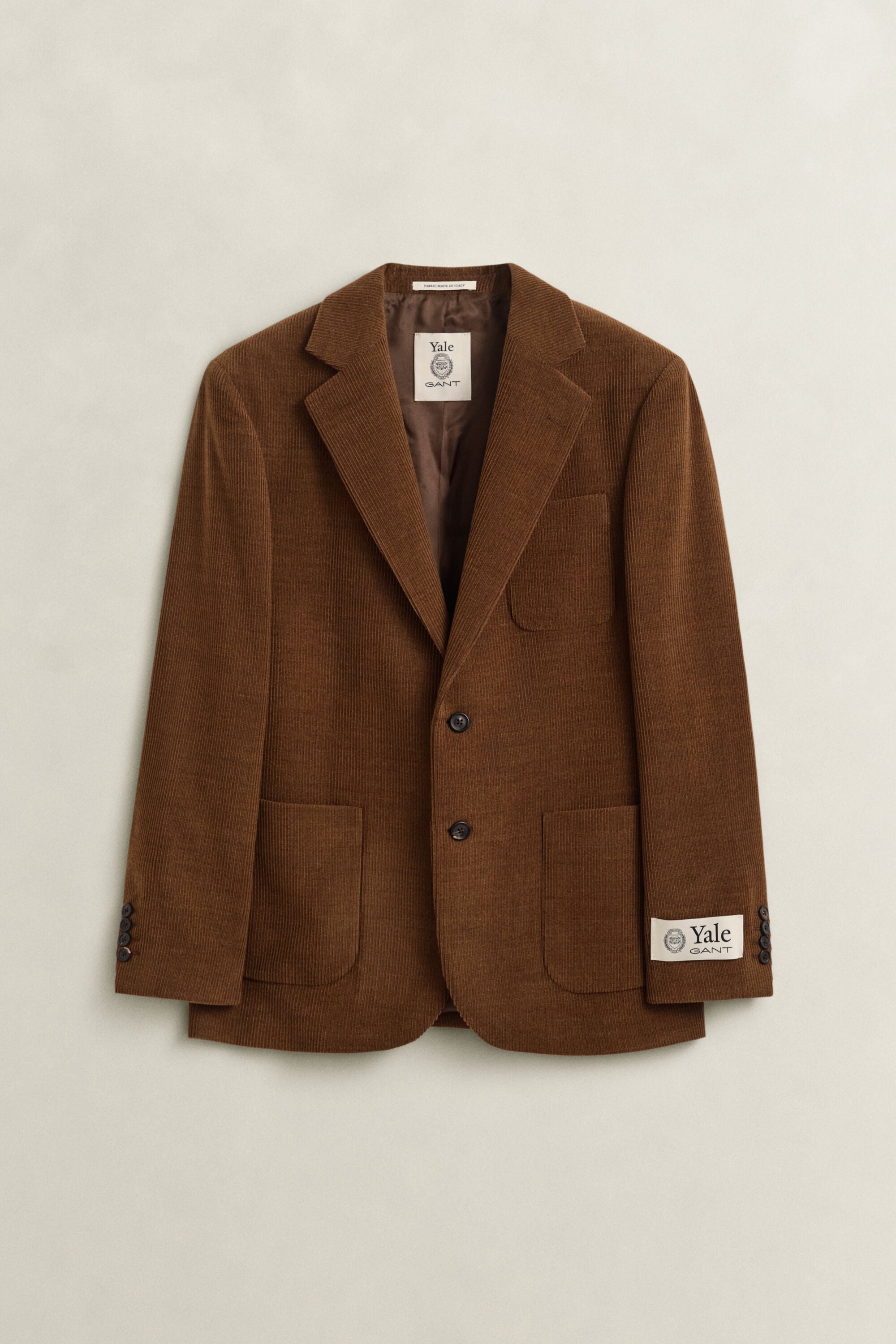 Gant x Yale blazer van wollen ribfluweel