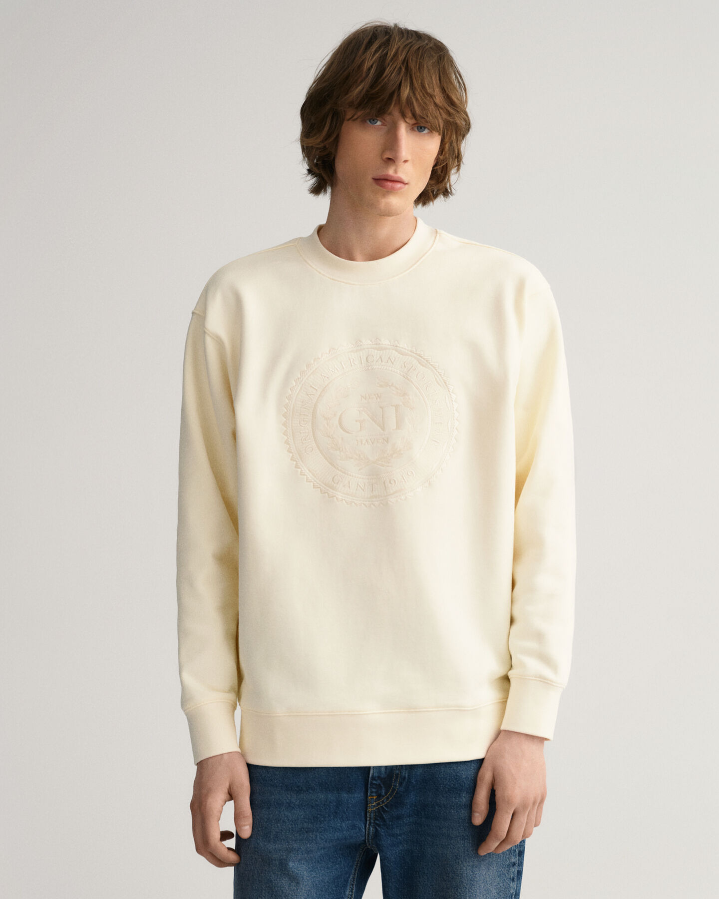 Monogram sweatshirt met ronde hals