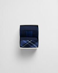 Set van twee paar geruite sokken in cadeauverpakking