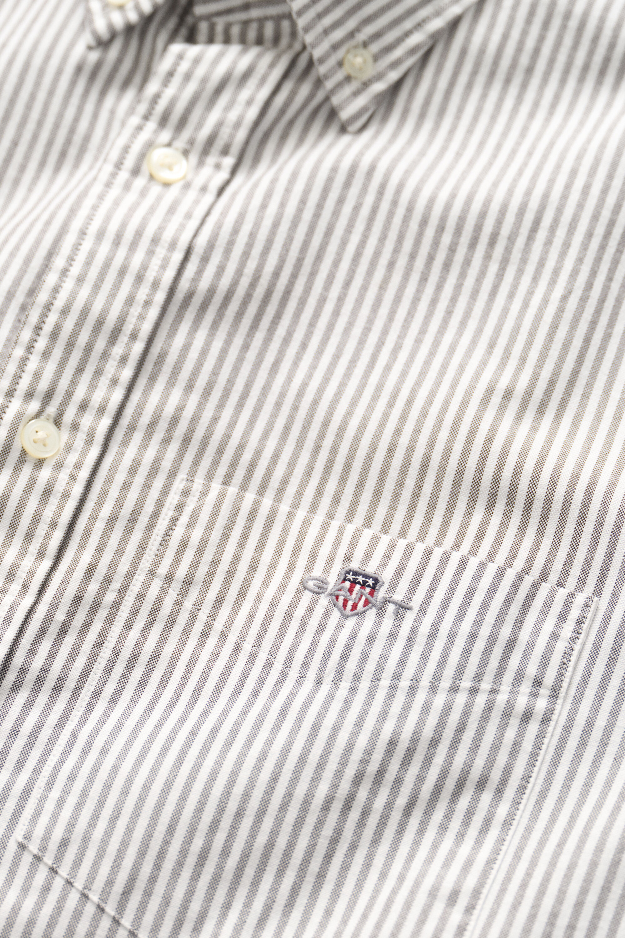 Classic Regular gestreept Oxford-overhemd