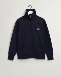 Retro Flag sweater met korte rits