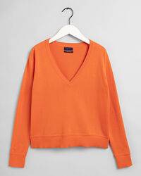 Sweater met V-hals van licht katoen