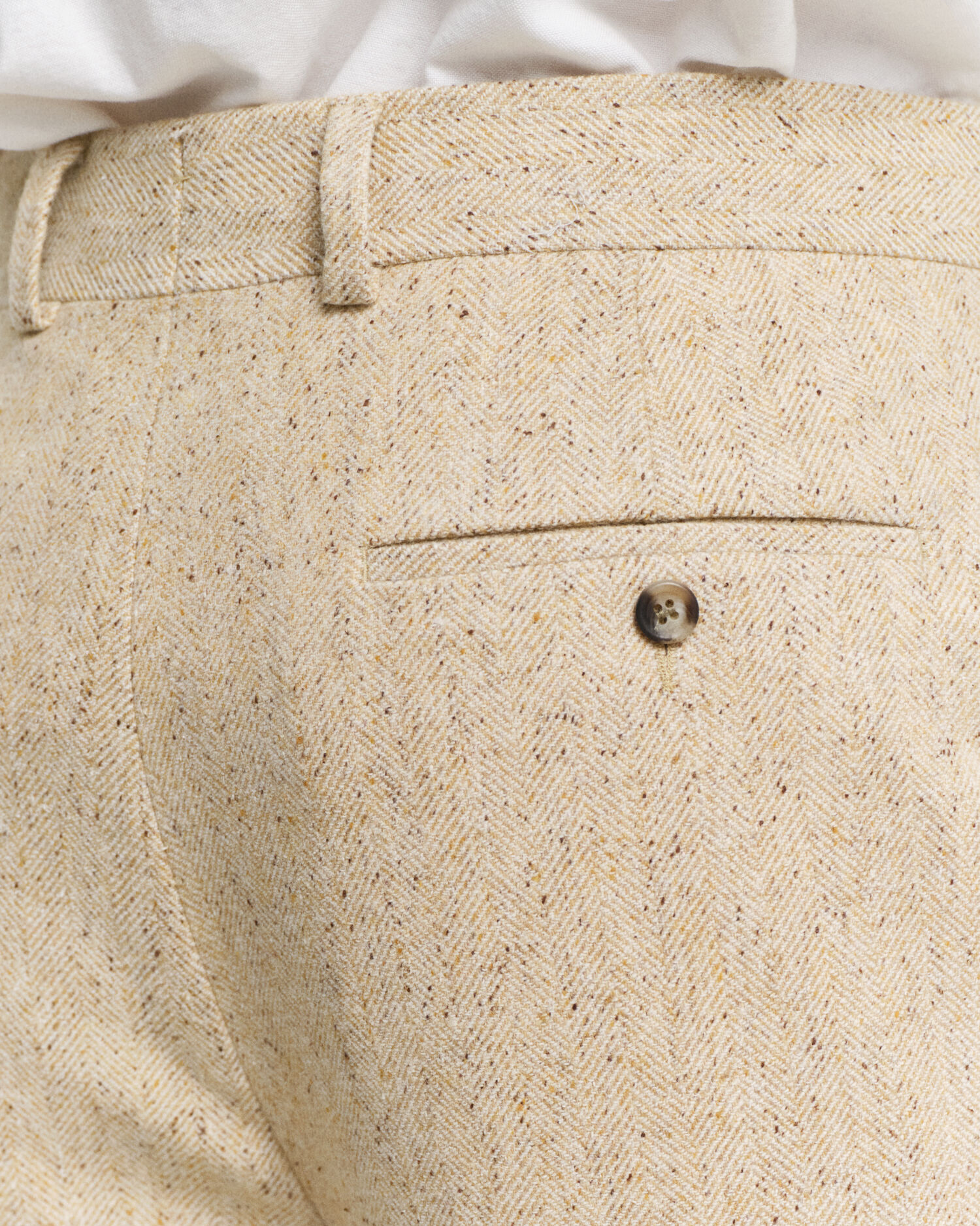 Relaxed Fit kostuumbroek met visgraatmotief en kleuraccent