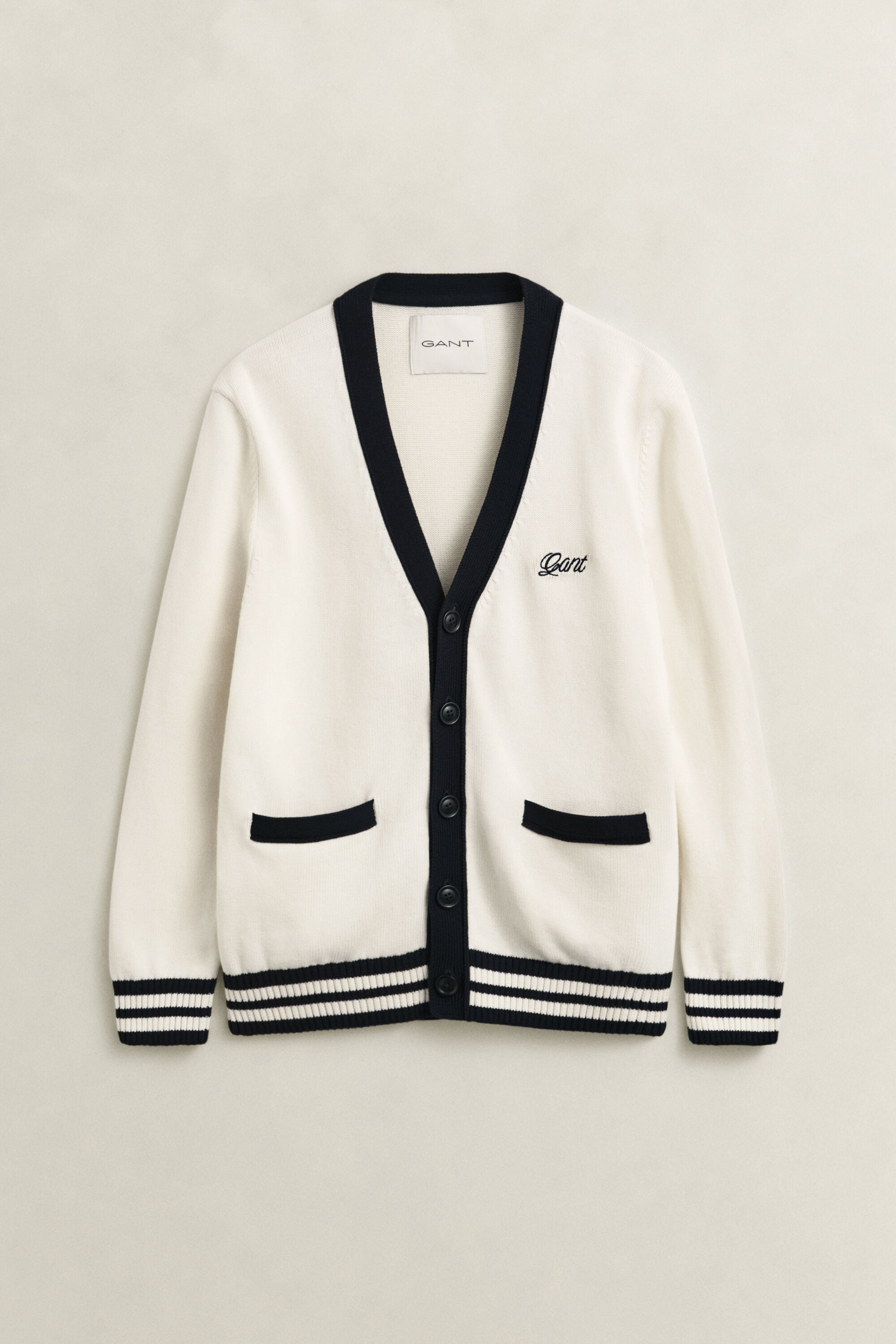 Vest met V-hals en knoopsluiting