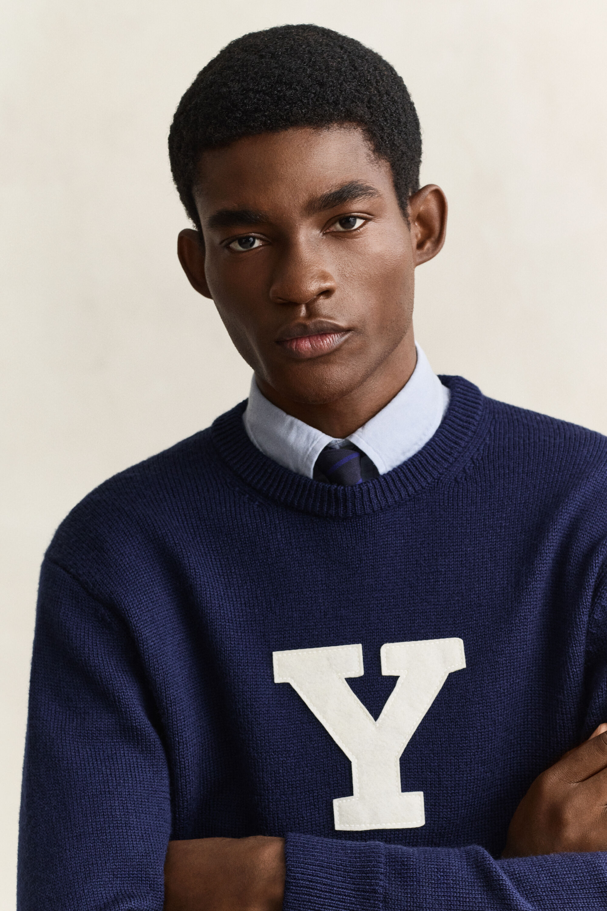 Gant x Yale trui van merinowol