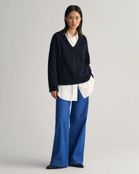 Trui met V-hals van buitengewoon zachte lamswol