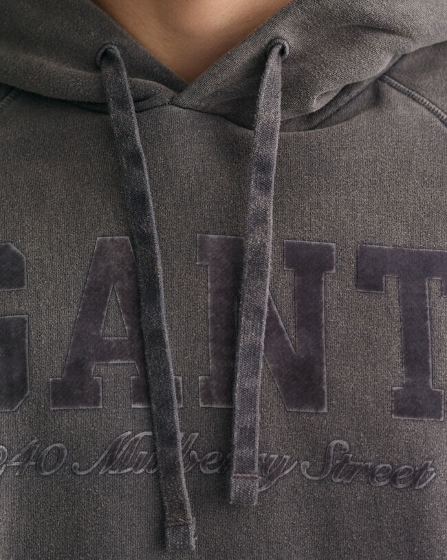 Hoodie met vintage wassing