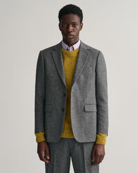 Kostuumblazer met visgraatmotief