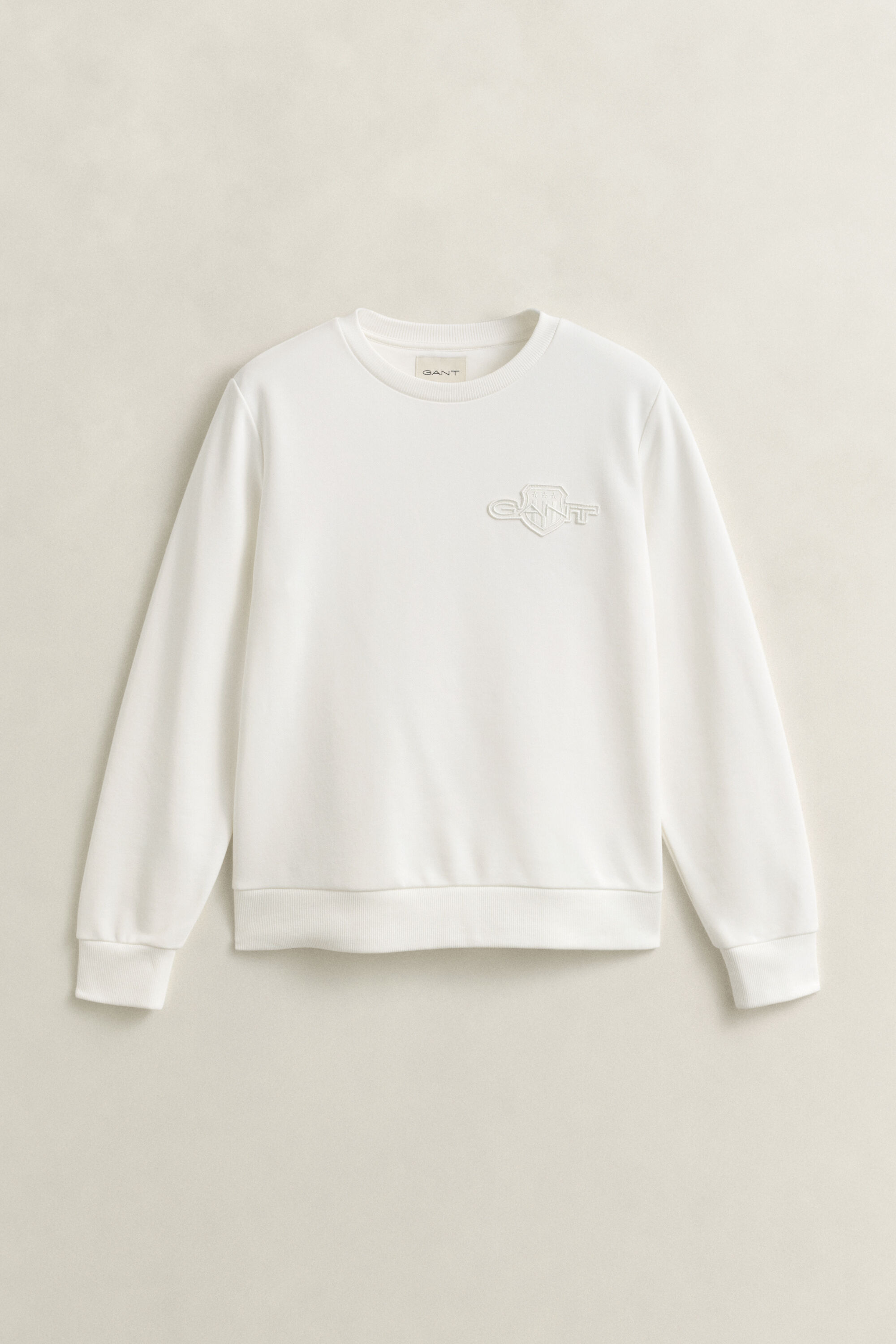 Tonal Shield sweatshirt met ronde hals